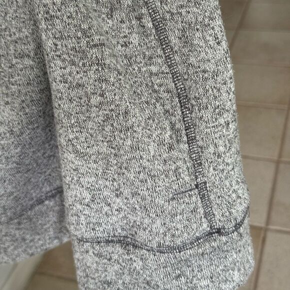 Sonoma Men's Heather Gray Quarter Zip Fleece Casual Pullover Sweater - Picture 6 of 6